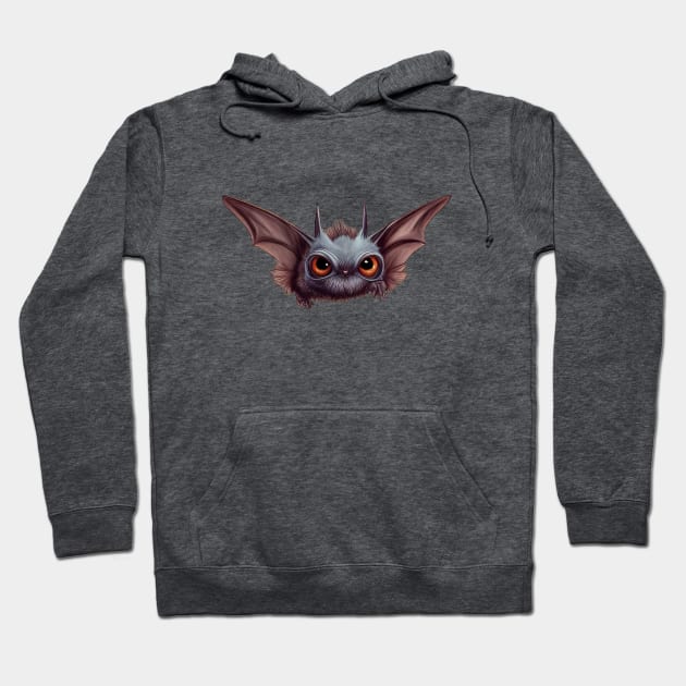 Cute little flying bat. Hoodie by Salogwyn